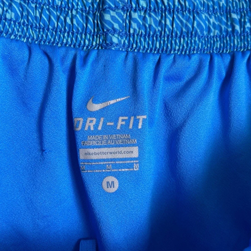 Nike Dri-Fit Tempo Running Shorts Blue Geometric Medium - Picture 4 of 4